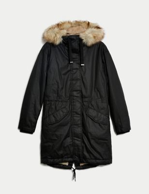 Waxed Stormwear™ Hooded Parka Coat