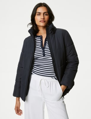 

Womens M&S Collection Recycled Thermowarmth™ Hooded Puffer Jacket - Midnight Navy, Midnight Navy