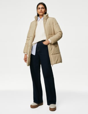 

Womens M&S Collection Recycled Thermowarmth™ Puffer Coat - Natural Beige, Natural Beige