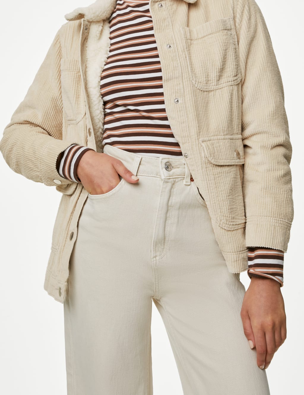 Cord Borg Lined Utility Jacket image 6