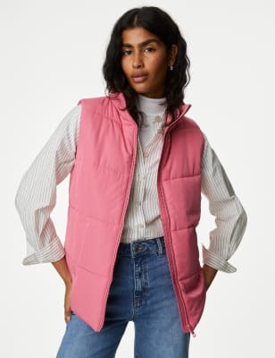 

Womens M&S Collection Recycled Thermowarmth™ Puffer Gilet - Bright Rose, Bright Rose