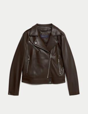 Jigsaw clean outlet leather biker jacket