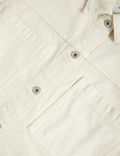 Chaqueta-camisa denim 100% algodón informal