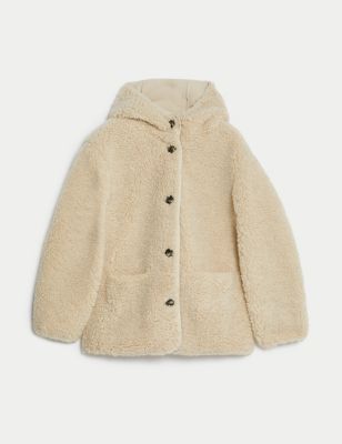 Borg Hooded Relaxed Jacket