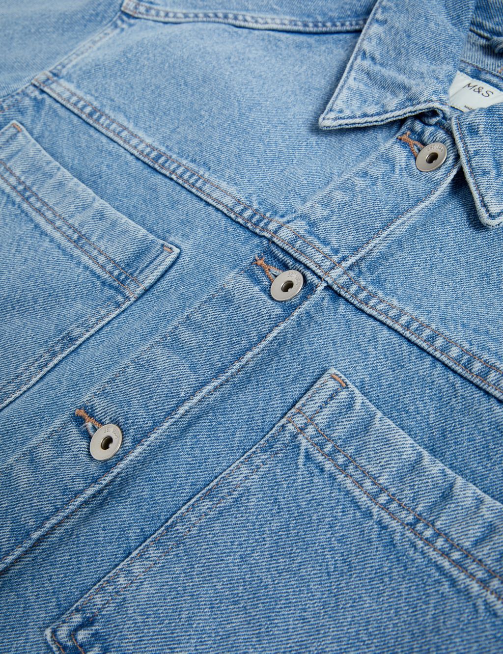 Pure Cotton Denim Relaxed Shacket image 6