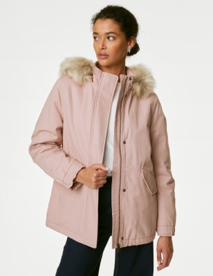 Womens lined hot sale parka coats