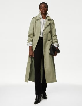 M and s green coat sale