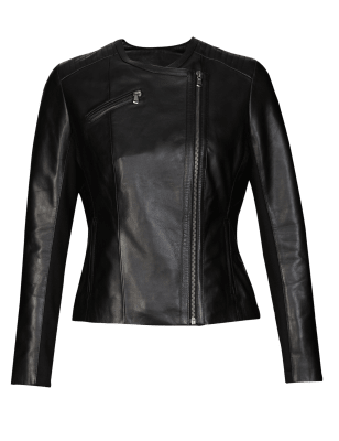 m&s ladies leather jacket