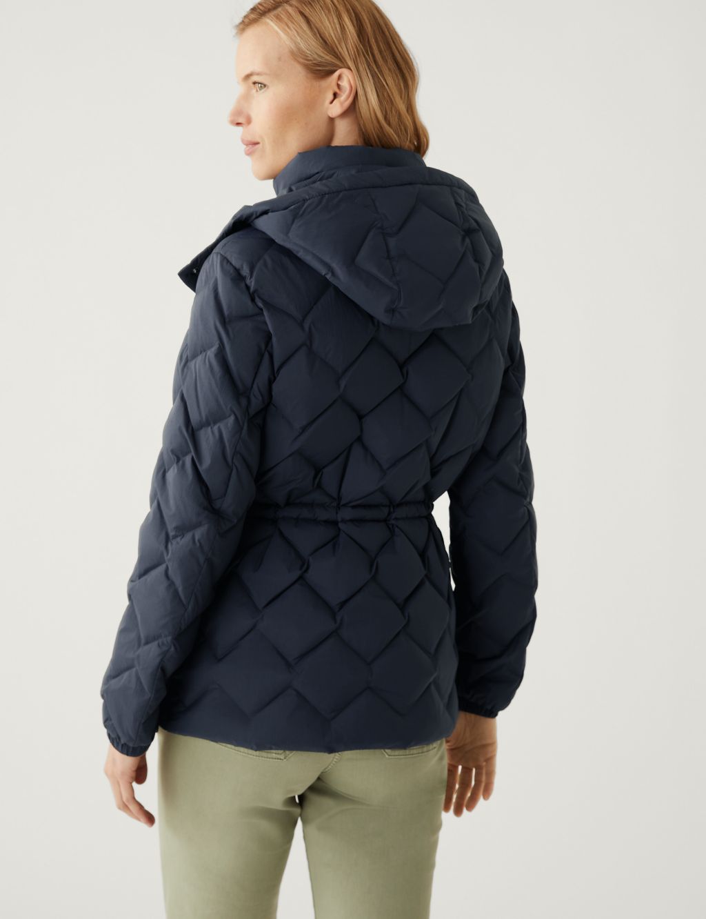 Feather & Down Quilted Hooded Puffer Jacket image 6