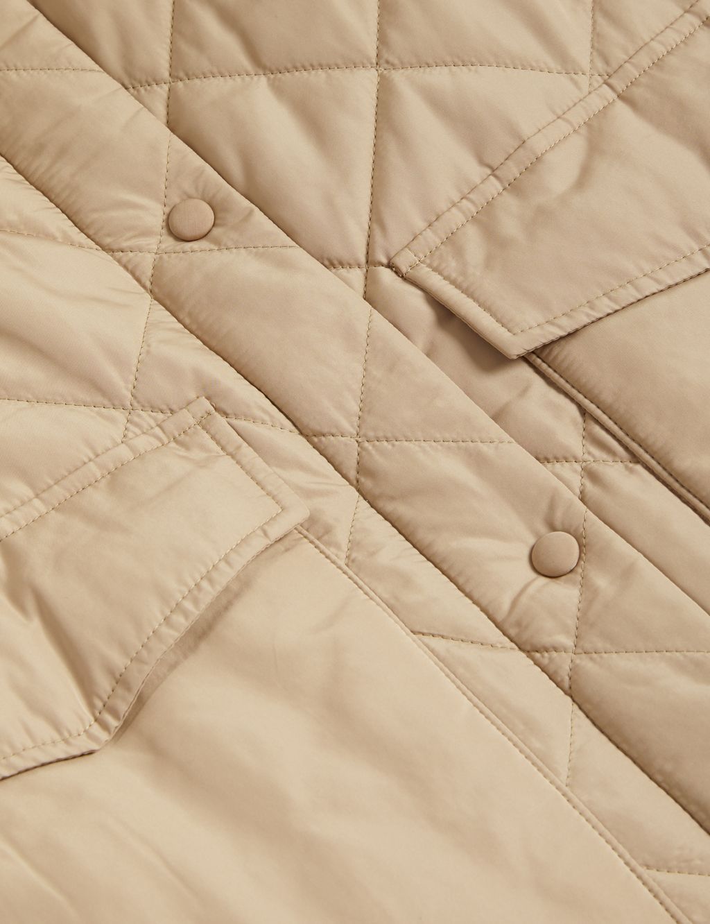 Diamond Quilted Funnel Neck Longline Coat image 7