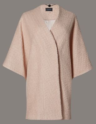 Wool Blend Textured Kimono Coat | Autograph | M&S