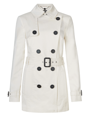 PETITE Belted Trench Coat | Autograph | M&S