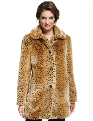 Faux Animal Fur Coat | M&S