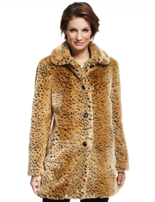 Faux Animal Fur Coat | M&S