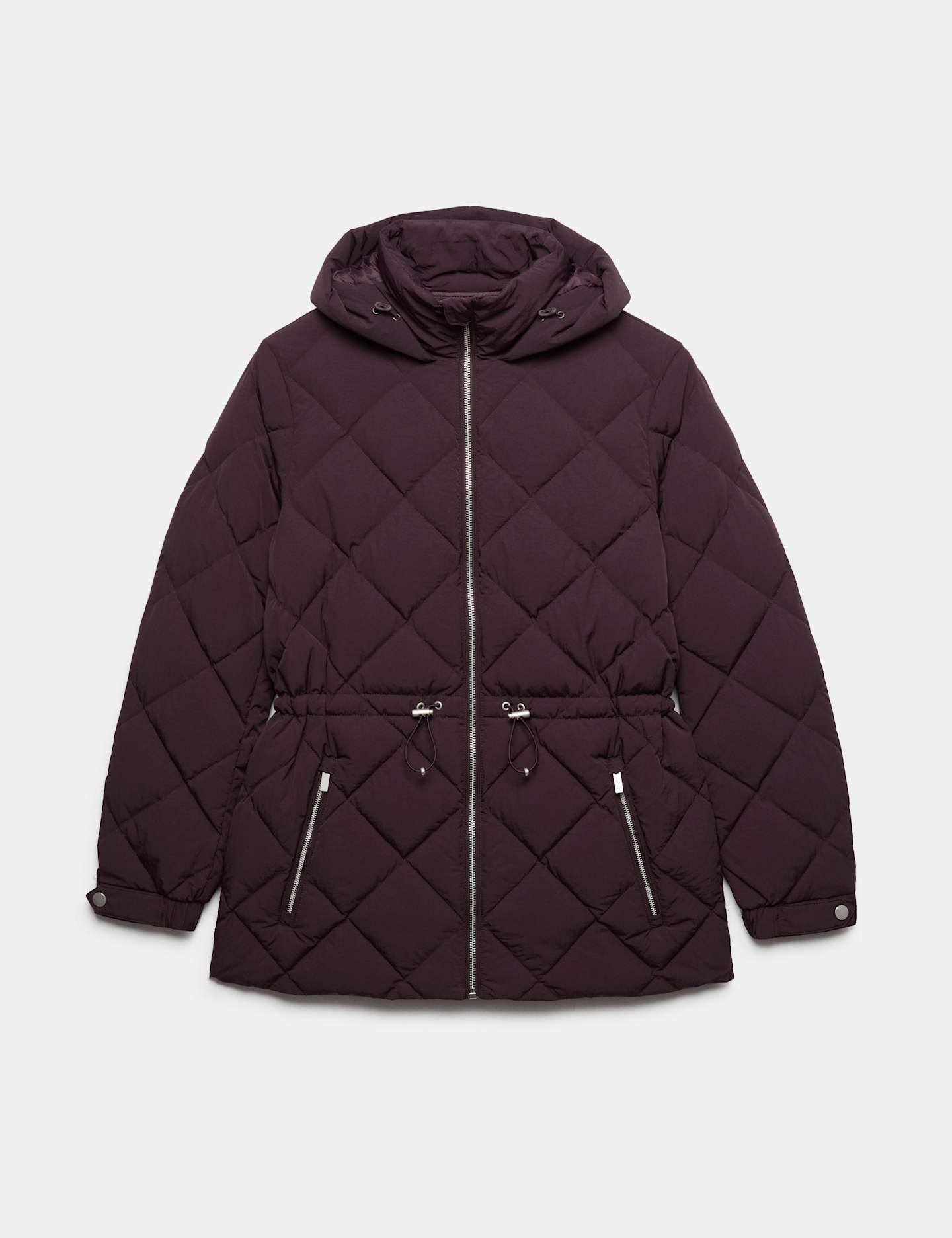 M&S Feather & Down Diamond Quilted Hooded Jacket — photo 1 of 1