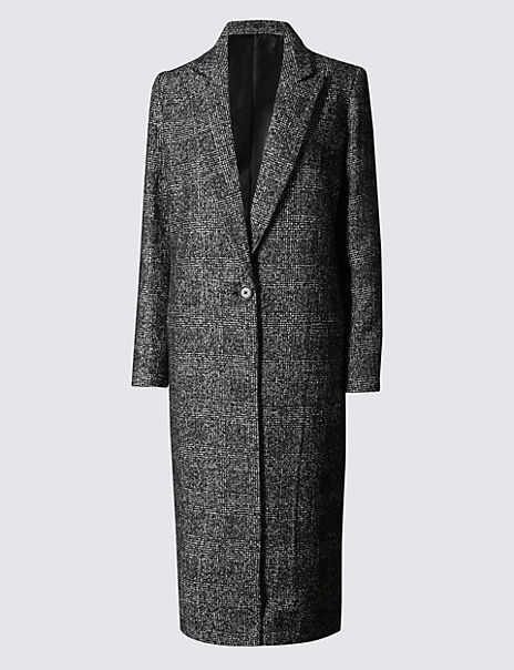 Checked Overcoat | Autograph | M&S