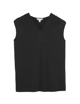 

Autograph Blusa de modal de escote en pico sin mangasWomens - Black, Black