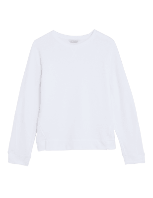 

Womens Autograph Langärmeliges Sweatshirt mit hohem Baumwollanteil - Soft White, Soft White