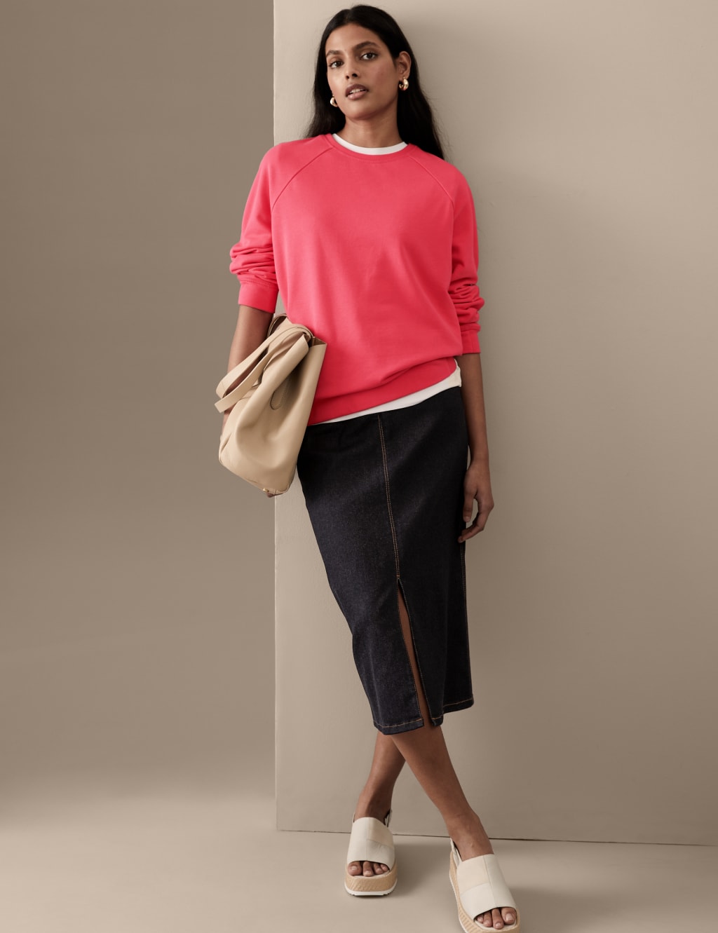Cotton Rich Long Sleeve Sweatshirt image 1