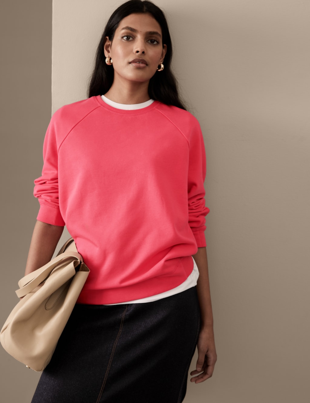 Cotton Rich Long Sleeve Sweatshirt image 2