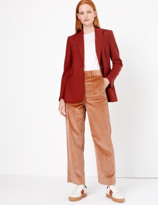 Corduroy Relaxed Fit Ankle Length Trousers