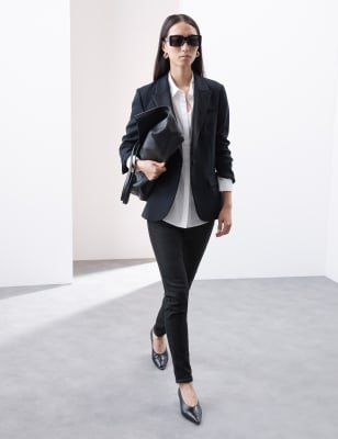 Skinny jeans met hoge taille