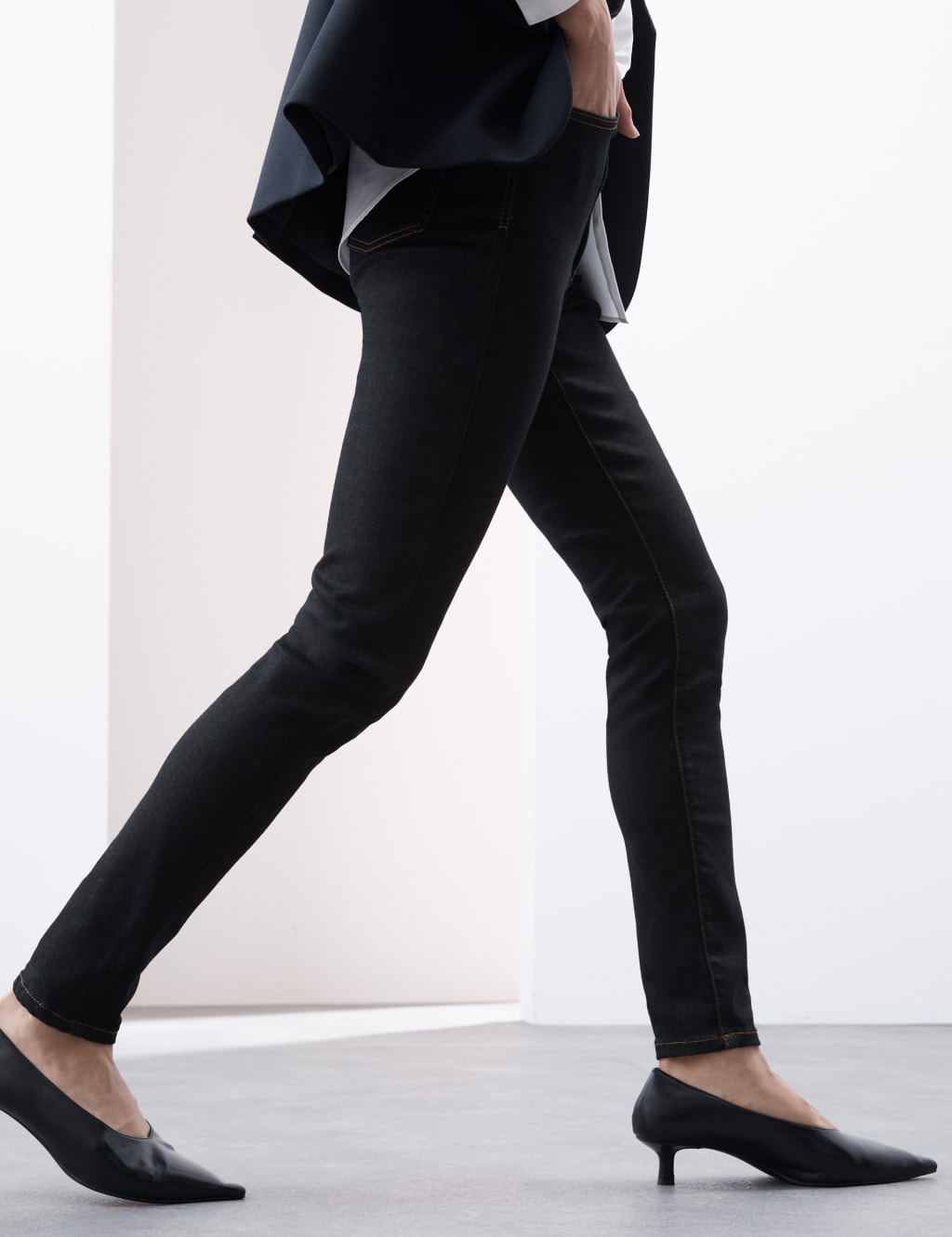 High Waisted Skinny Jeans image 5