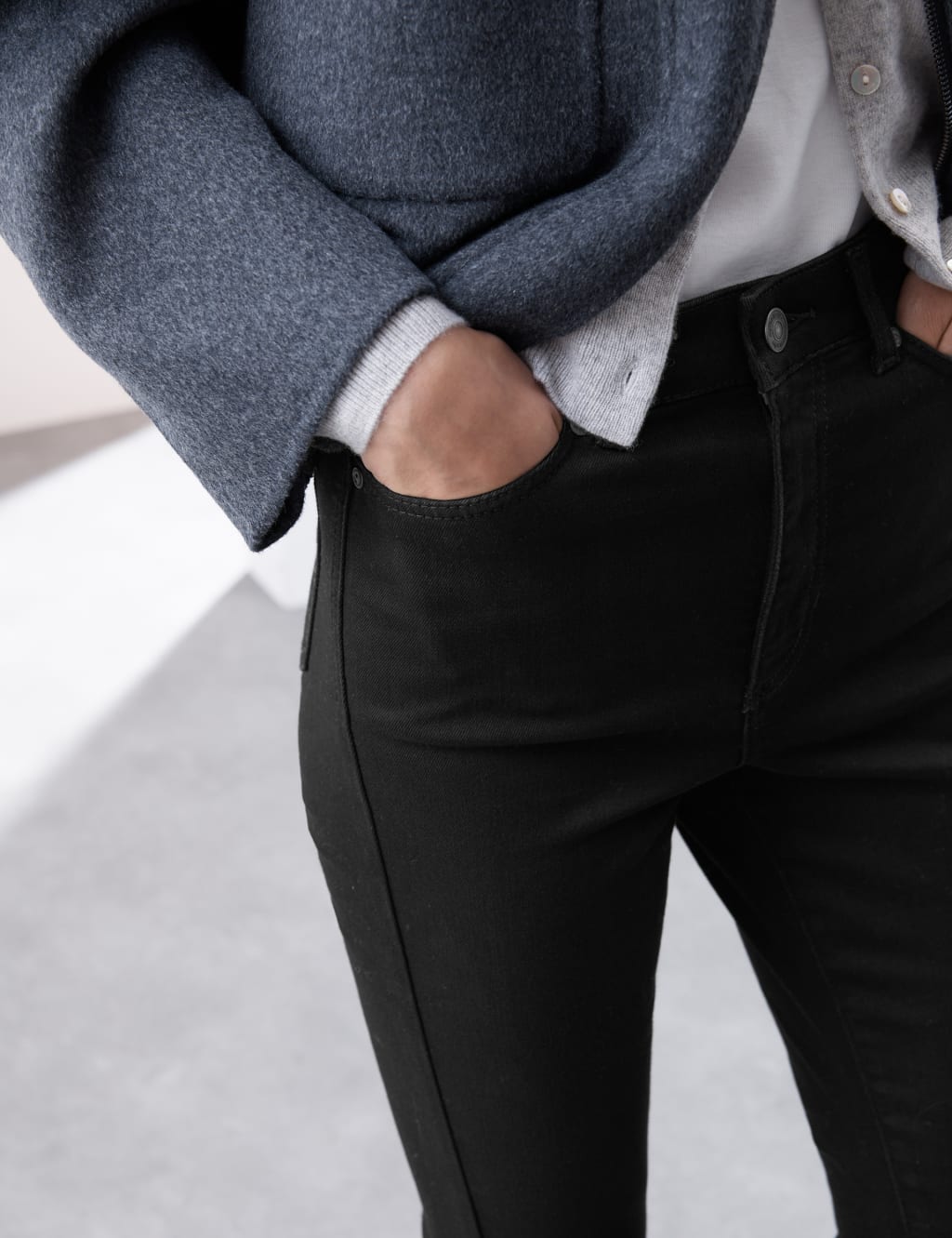 High Waisted Skinny Jeans image 4