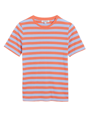 

Autograph Camiseta de rayas de punto con escote cerradoWomens - Coral Mix, Coral Mix