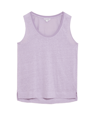 

Womens Autograph Pure Linen Sleeveless Vest Top - Lilac, Lilac