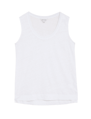 

Autograph Top 100% lino sin mangasWomens - Soft White, Soft White
