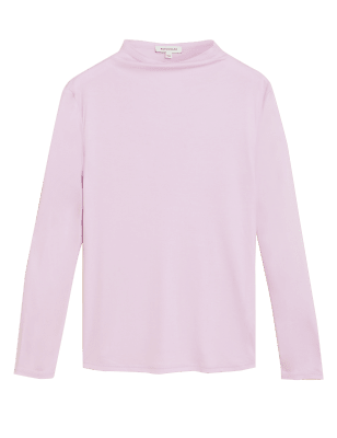 

Womens Autograph Langarmoberteil mit Wasserfallausschnitt - Light Violet, Light Violet