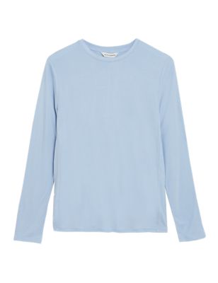 

Womens Autograph Round Neck Long Sleeve Top - Chambray, Chambray