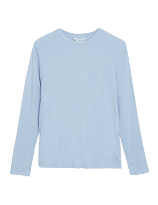

Autograph Top de manga larga con cuello redondoWomens - Chambray, Chambray