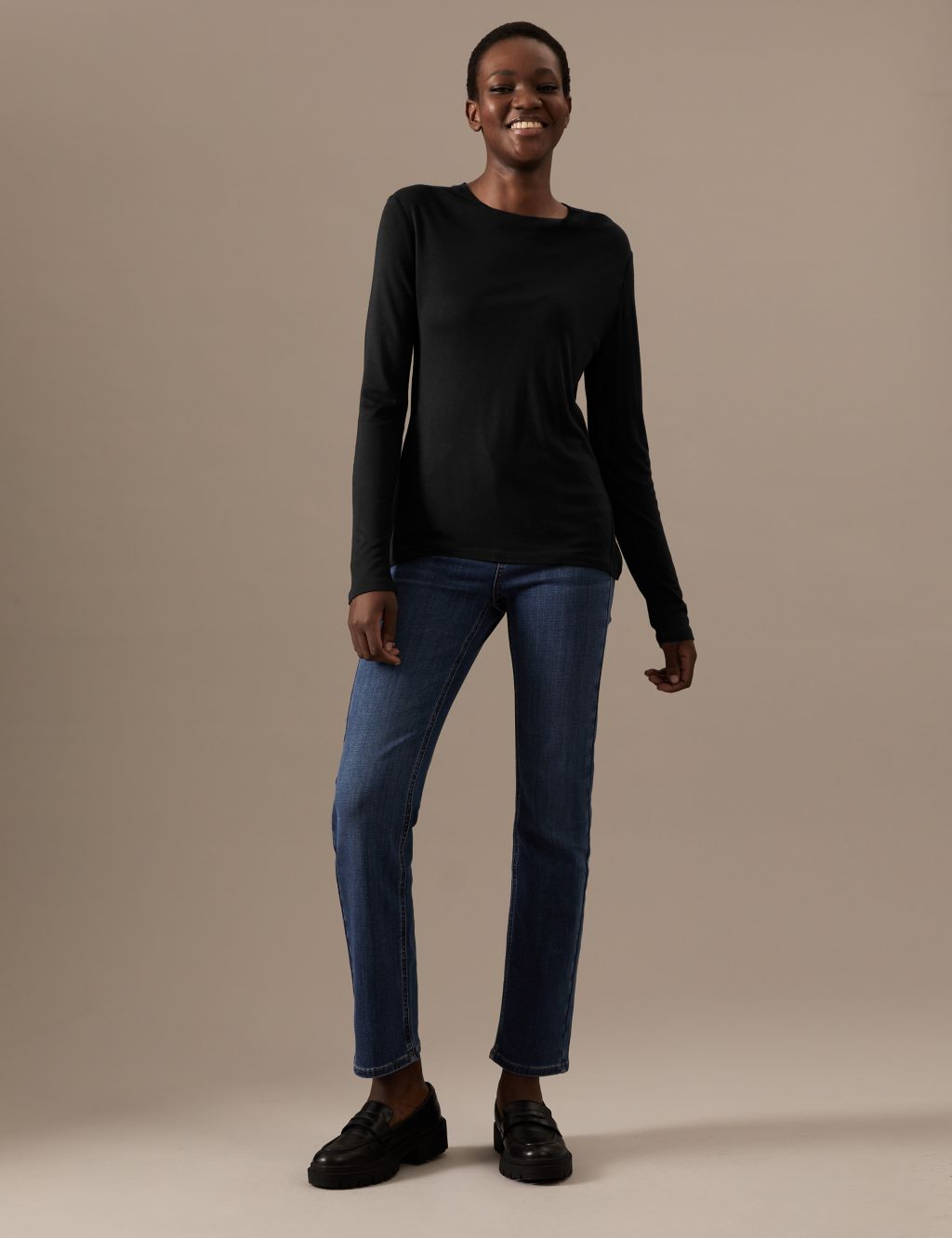 Round Neck Long Sleeve Top image 2