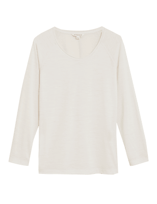 

Autograph Top manga larga con escote abierto con lanaWomens - Cream, Cream