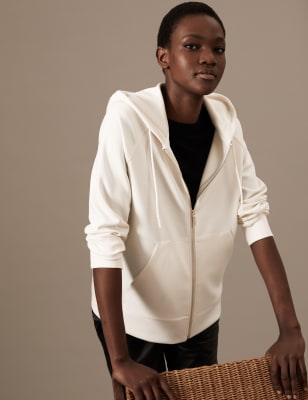 

Womens Autograph Zip Up Hoodie - Beige, Beige