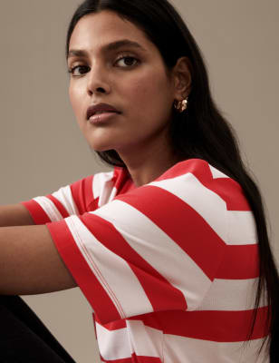 Jersey Striped Crew Neck T-Shirt