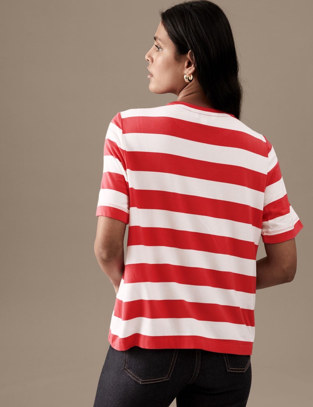 Jersey Striped Crew Neck T-Shirt image 4