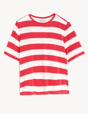 Jersey Striped Crew Neck T-Shirt