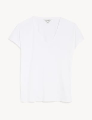 Jersey V-Neck Relaxed T-Shirt
