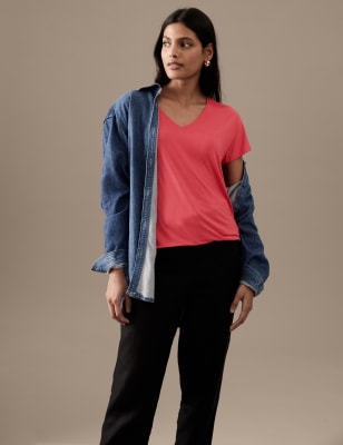 

Autograph Camiseta informal de punto de escote en picoWomens - Lipstick, Lipstick