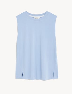 Jersey Crew Neck Relaxed Vest Top
