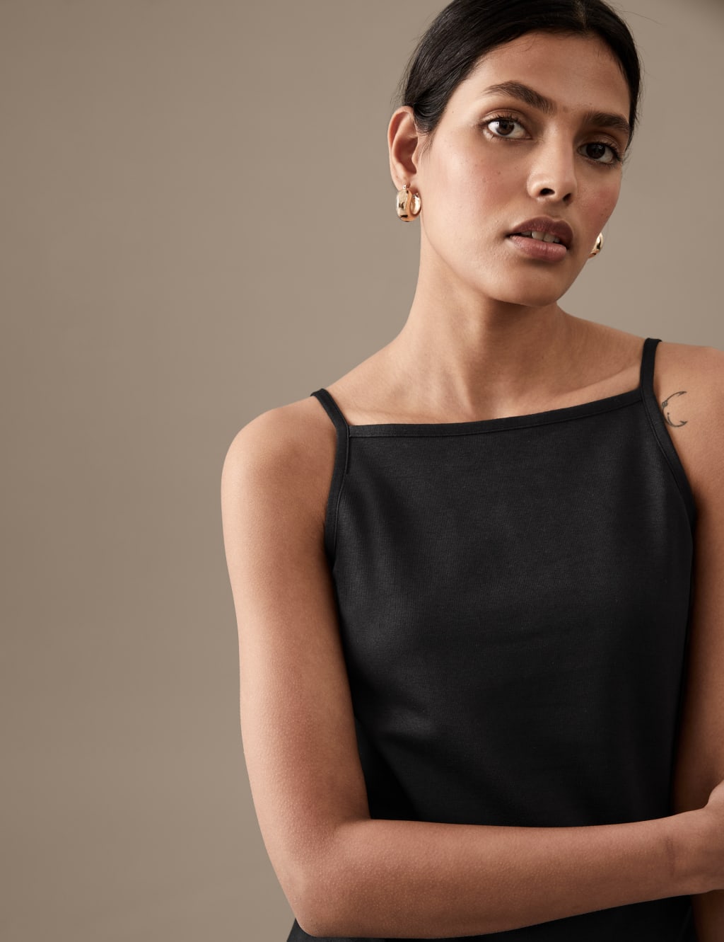 Cotton Rich Square Neck Vest Top image 3