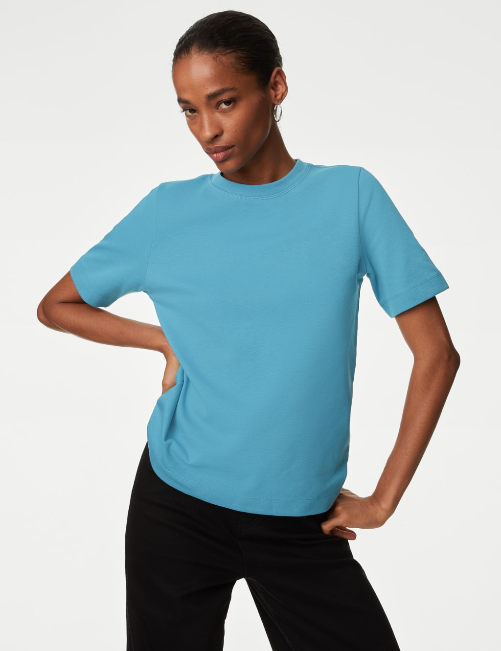 Cotton Rich Crew Neck T-Shirt image 1