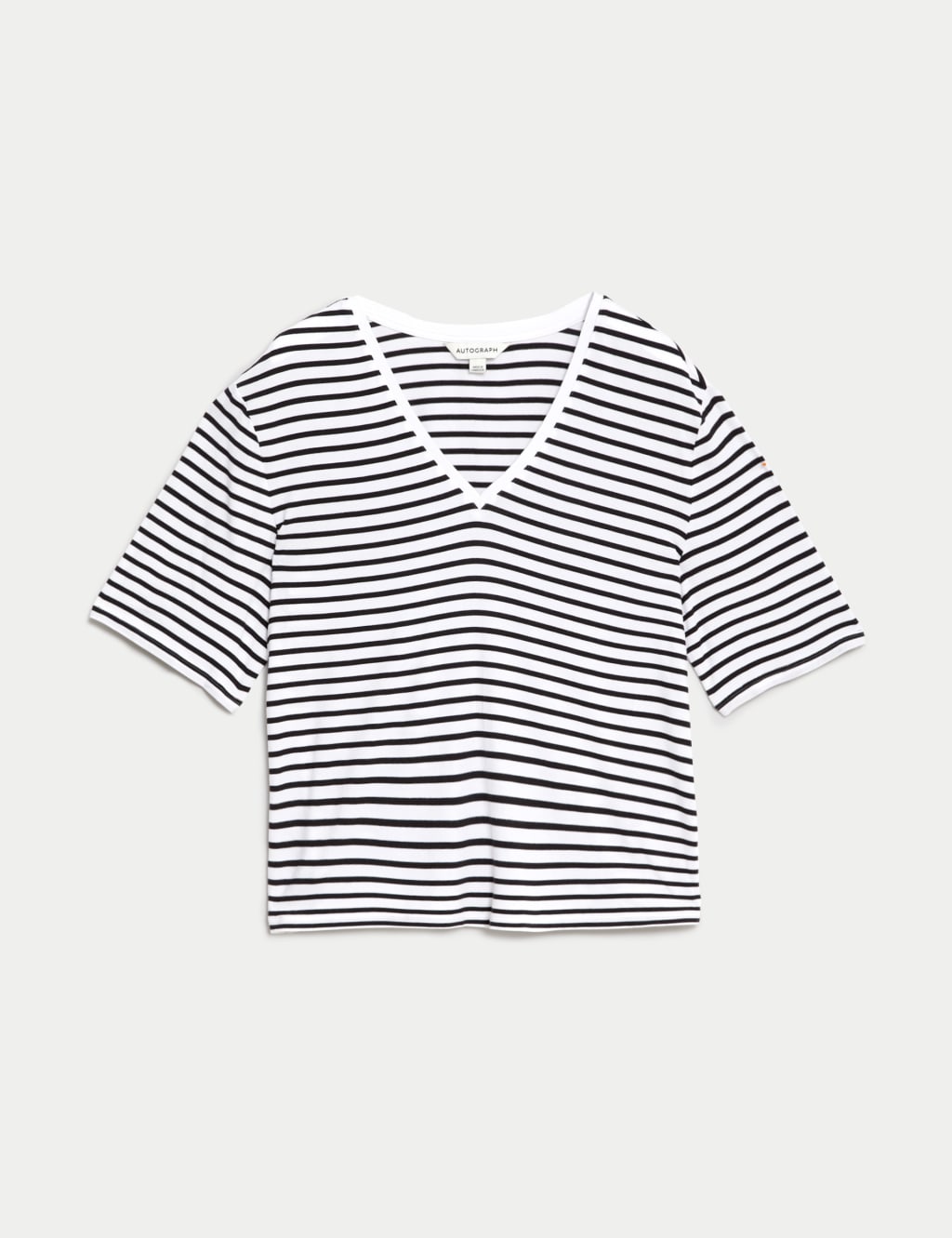 Srfenja Stripe Ss Top Tops T Shirts Light Grey Melange main image 1