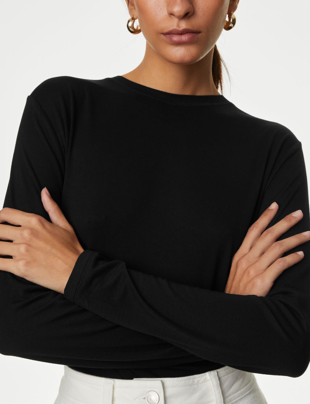 Round Neck Long Sleeve Top image 4