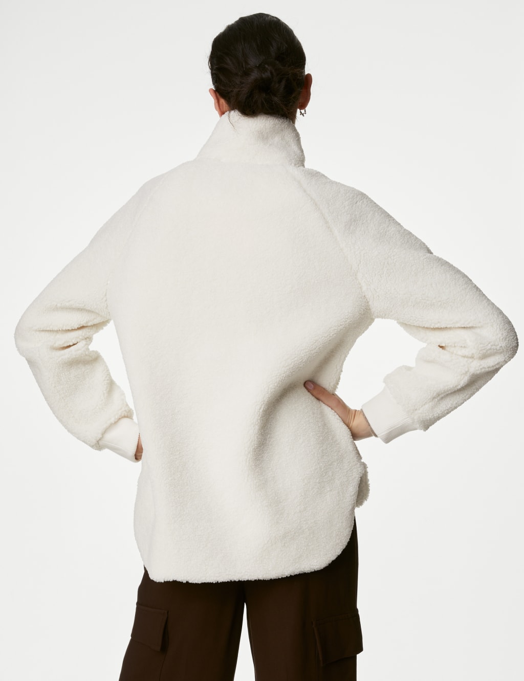 Borg Zip Up Sweatshirt image 5