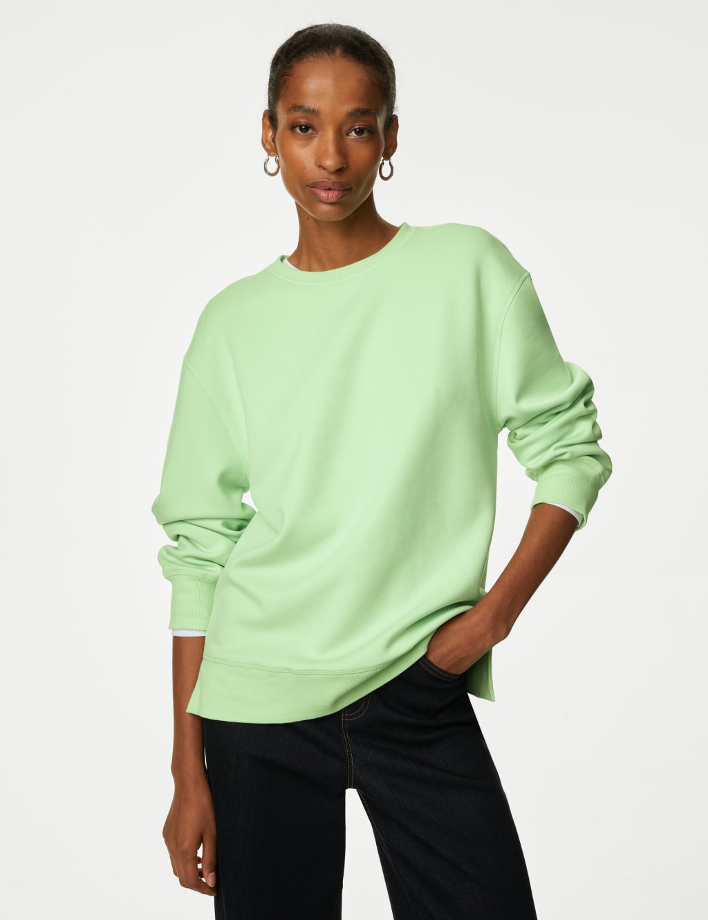 Crew Neck Relaxed Sweatshirt image 4