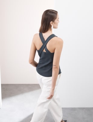 Cotton Rich Cross Strap Vest